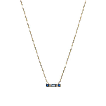 Collares con piedras diseño tonos azules