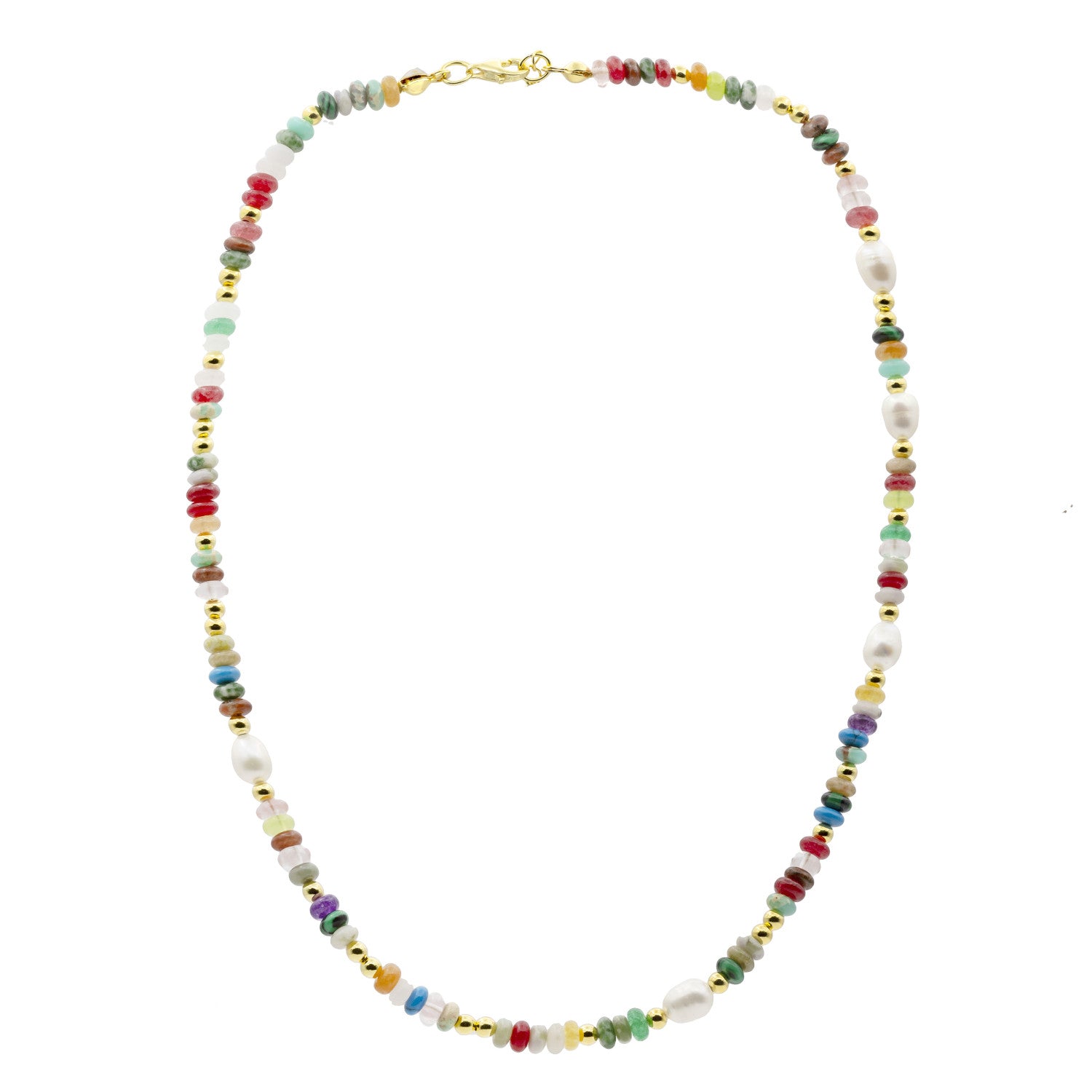 Collares cortos con piedras naturales diseño multicolor-LINEARGENT