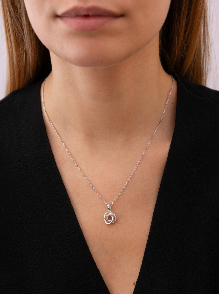 Collares de plata pequeño diseño espiral