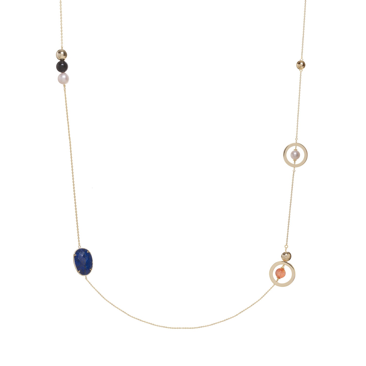 Collares largos de plata diseño elegante y moderno-LINEARGENT