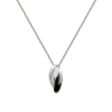Collares pequeños de plata con circonita diseño abstracto