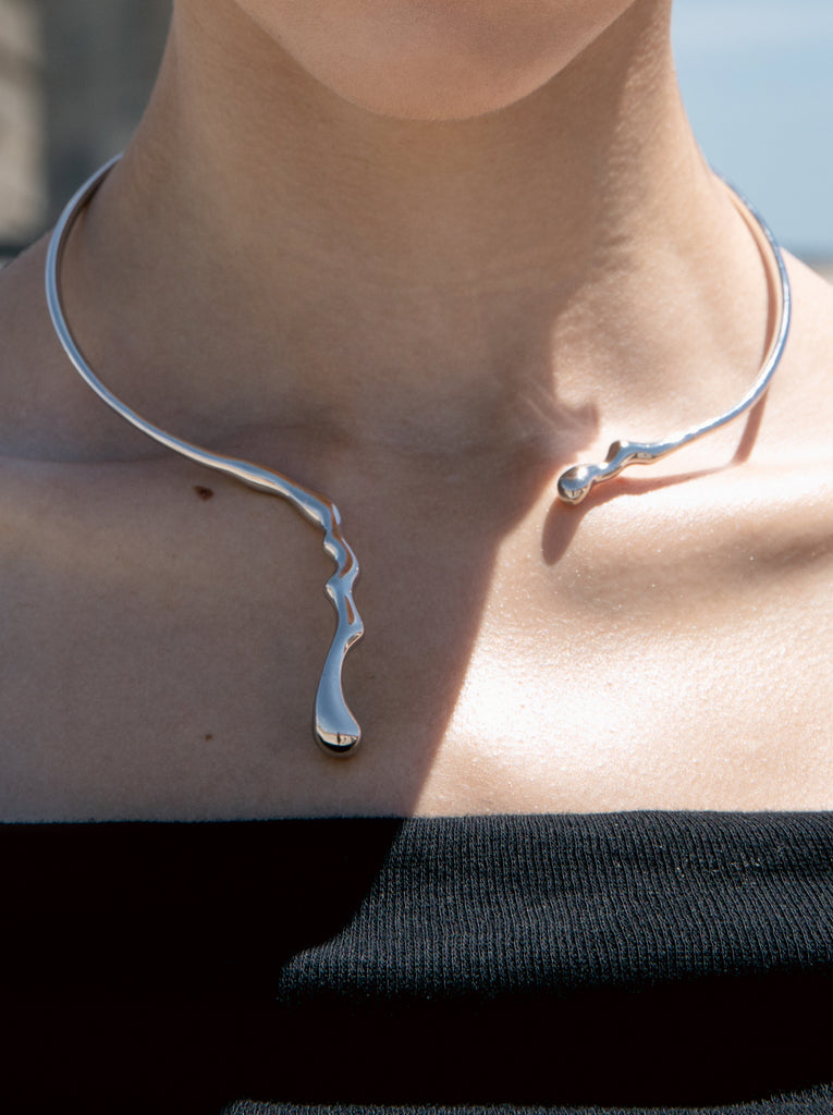 Collares plata originales diseño orgánico y minimalista-LINEARGENT