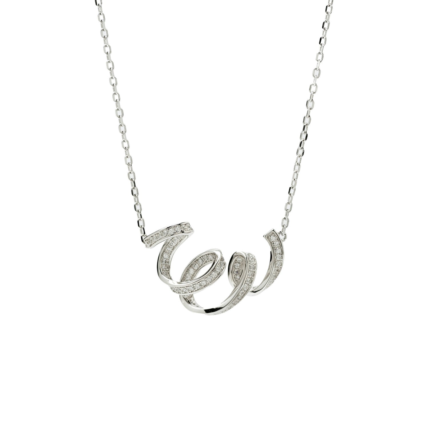 necklaces silver original design serpentine with zirconias