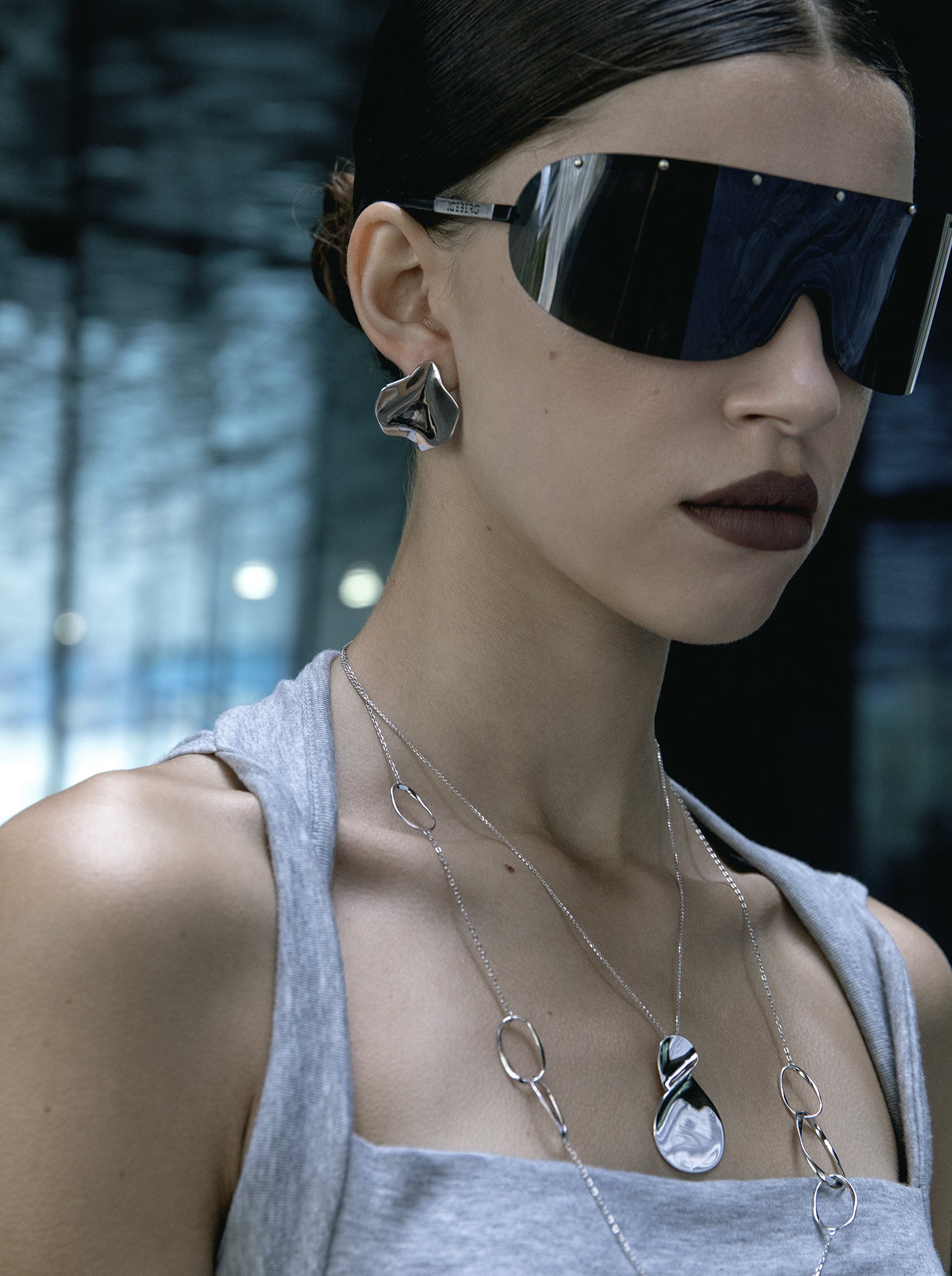 Collares plata originales diseño fluído y elegante