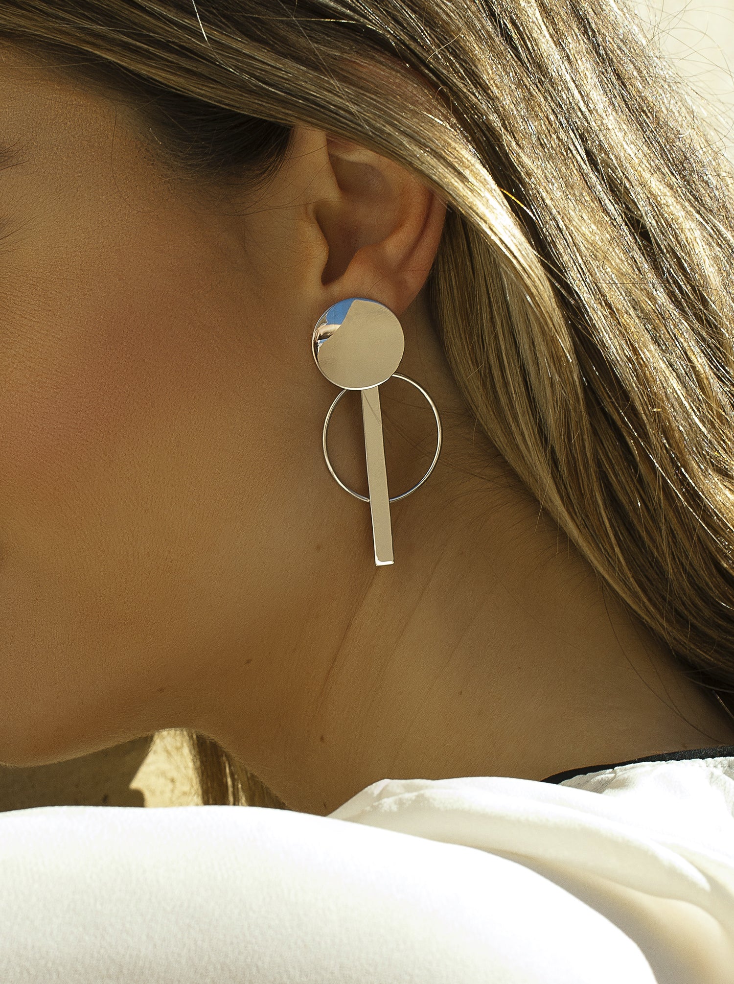 Pendientes originales diseño geométrico circular