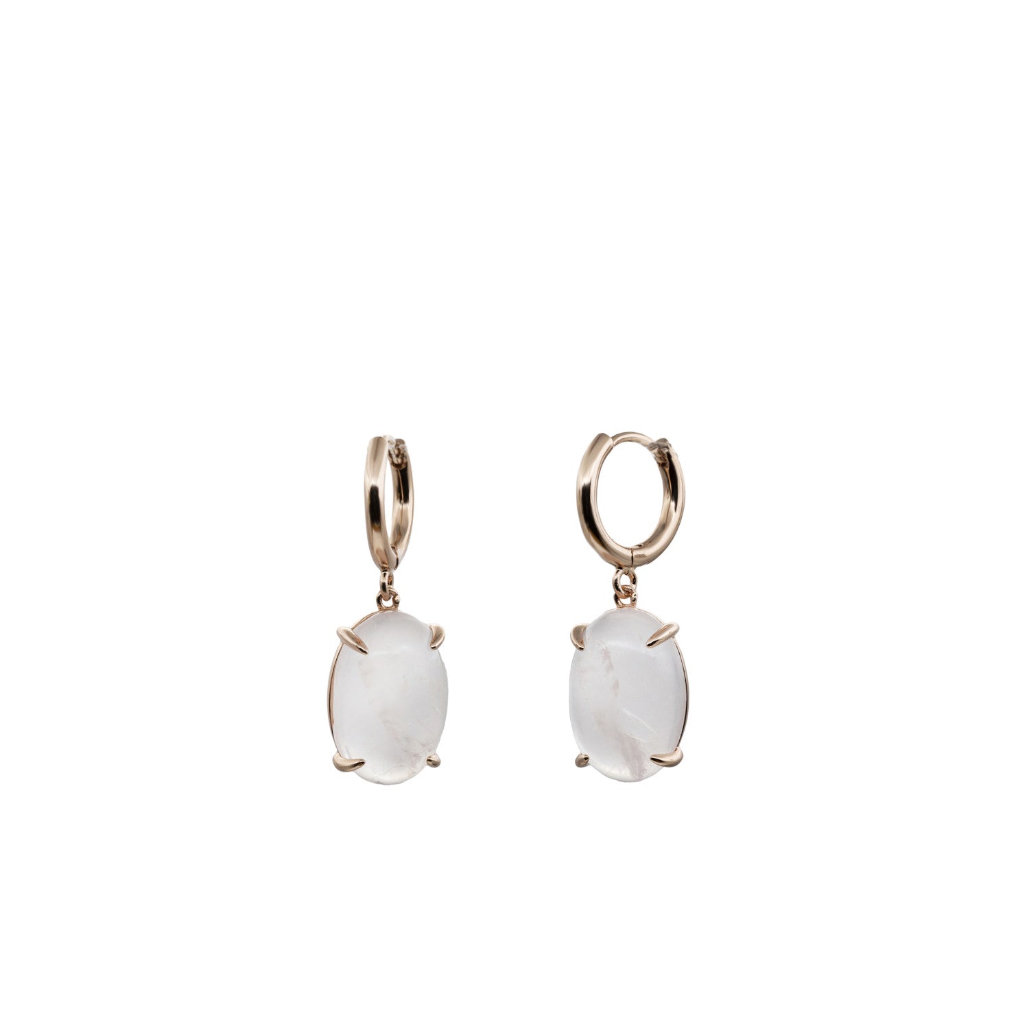 Pendiente con piedra quarzo rosa colgante-LINEARGENT