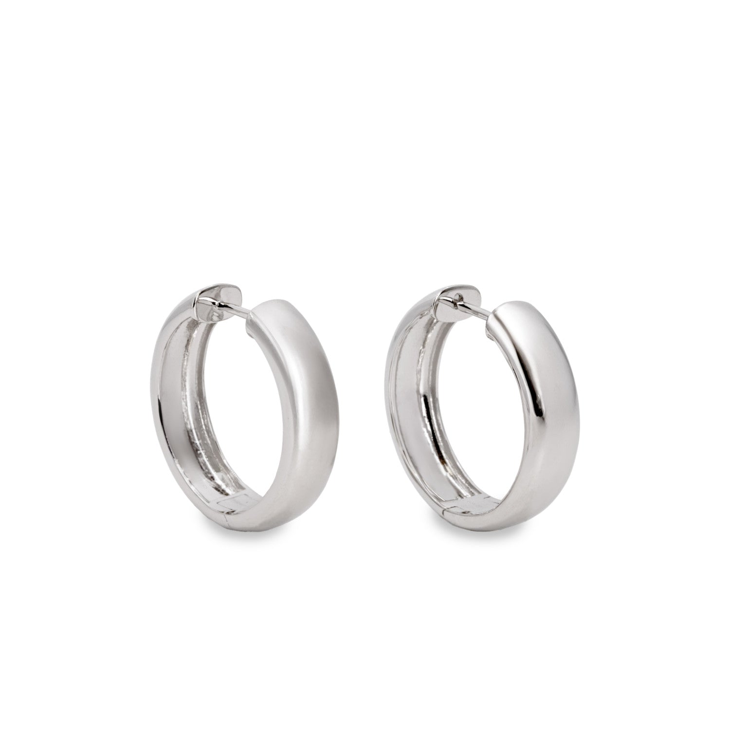 Pendientes aro medianos en tallo rectangular