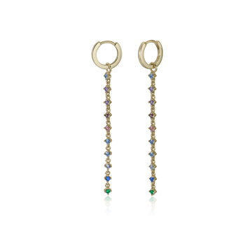 Pendientes con colgantes de plata estilo aro diseño romántico