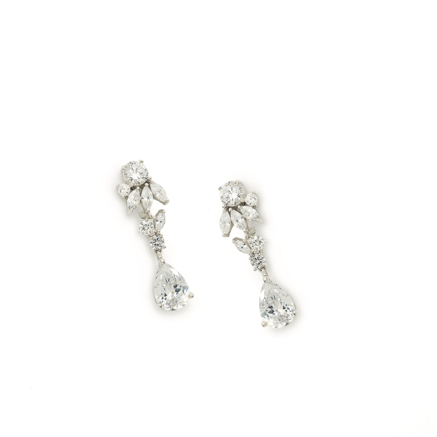 earrings de bride small design floral with LINEARGENT
