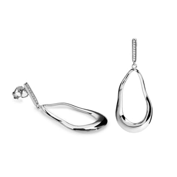 Pendientes largos en forma de gota diseño moderno