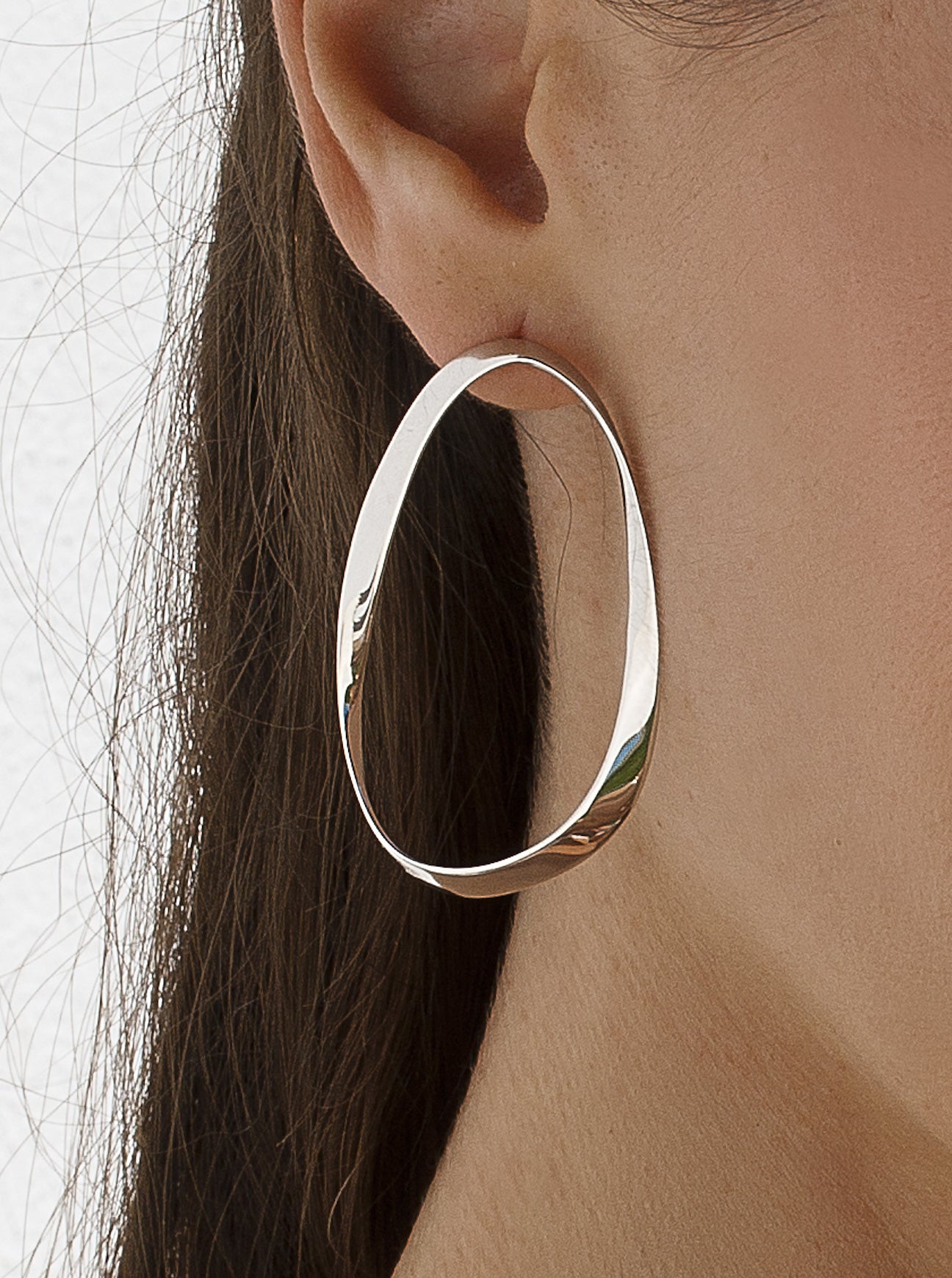 Pendientes originales de plata diseño liquido