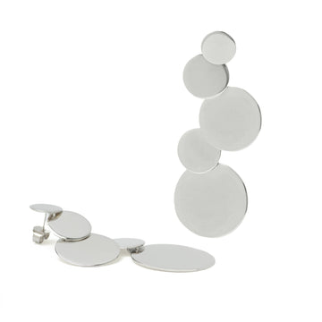 Pendientes originales diseño círculos desiguales