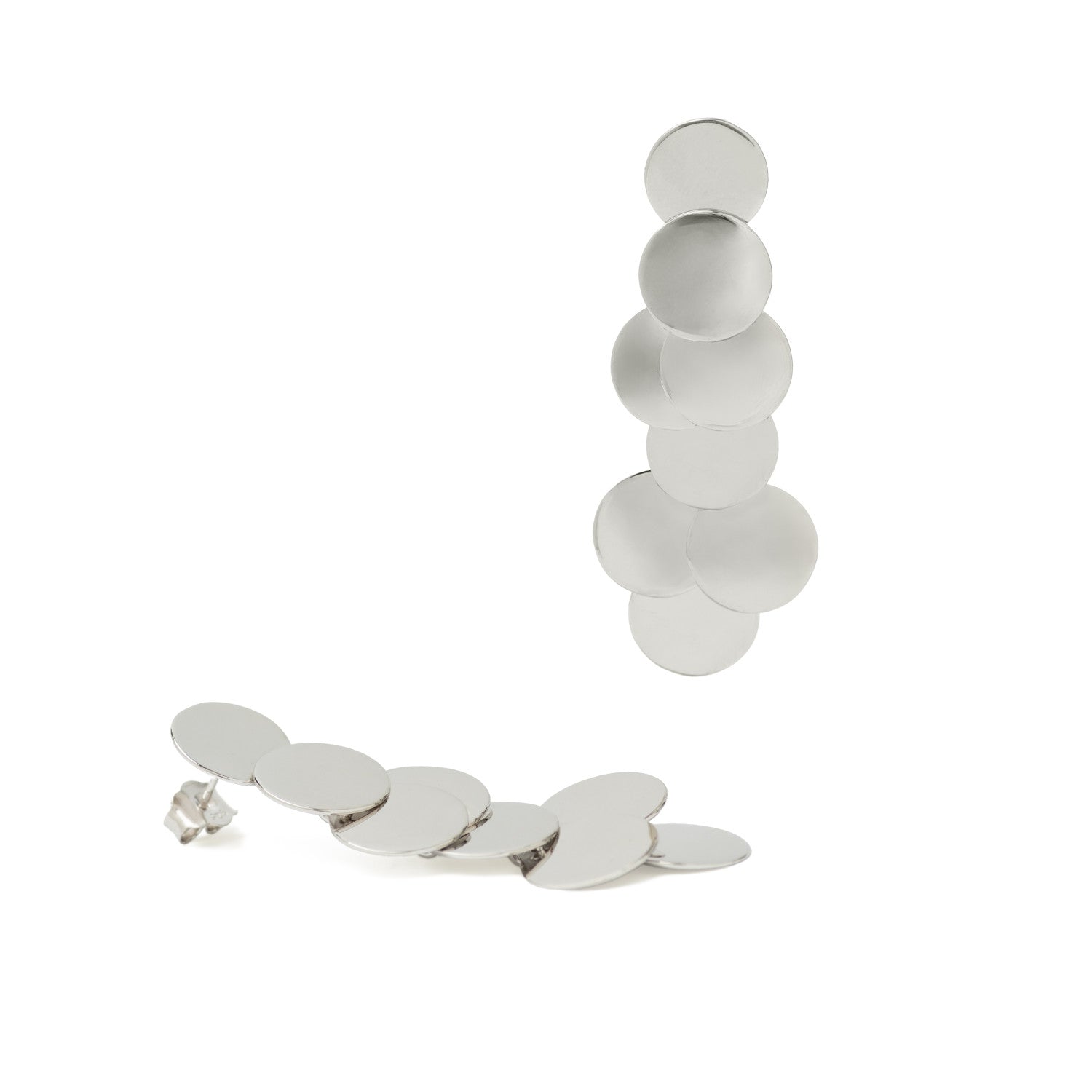 Pendientes originales diseño círculos estilo cascada-LINEARGENT