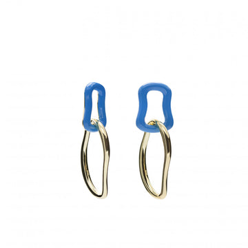 Pendientes originales diseño de doble motivo con esmalte