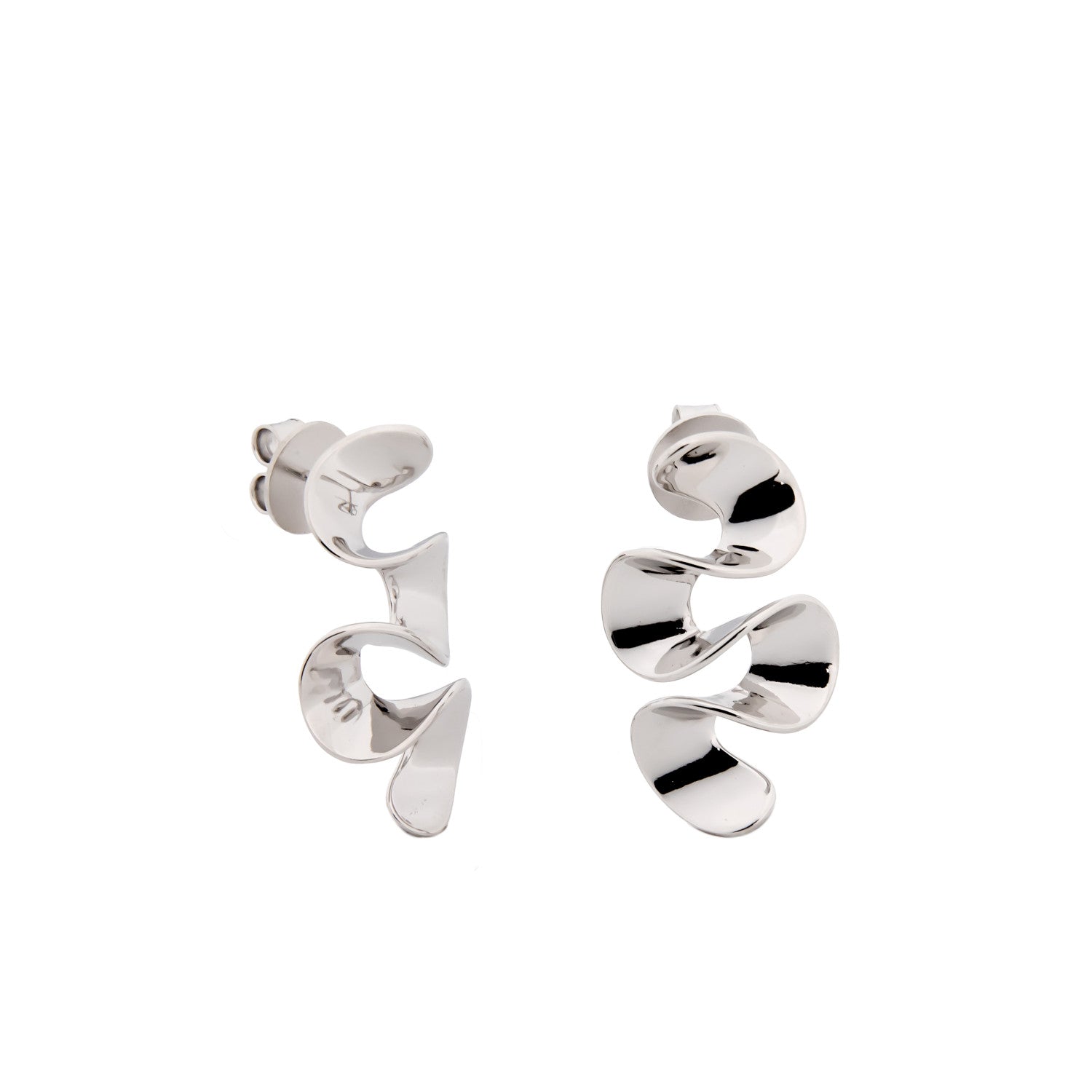 Pendientes originales diseño fluido y ondulado-LINEARGENT