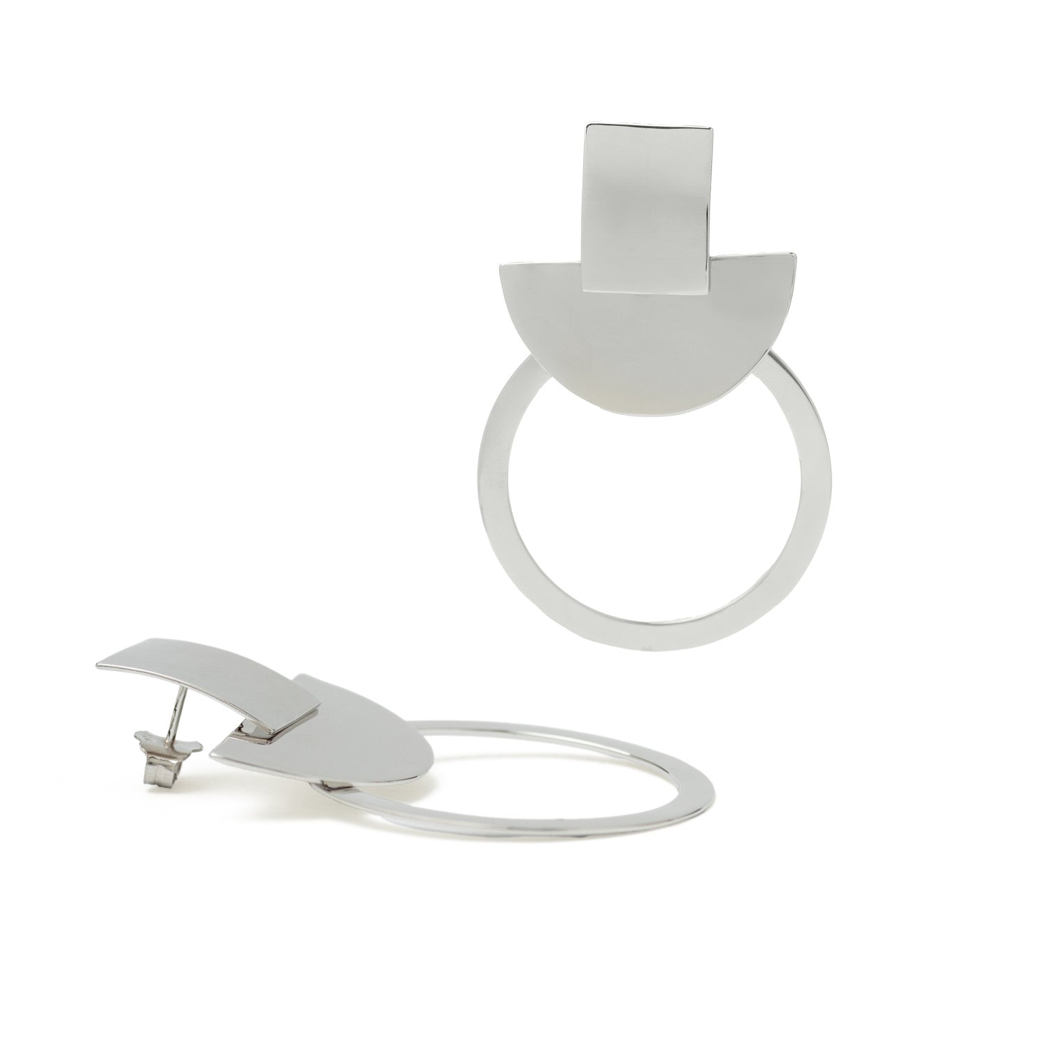 Pendientes originales diseño geométrico circular-LINEARGENT