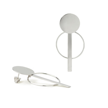 Pendientes originales diseño minimalista y circular