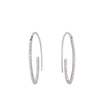 Pendientes originales rígidos con diseño palo