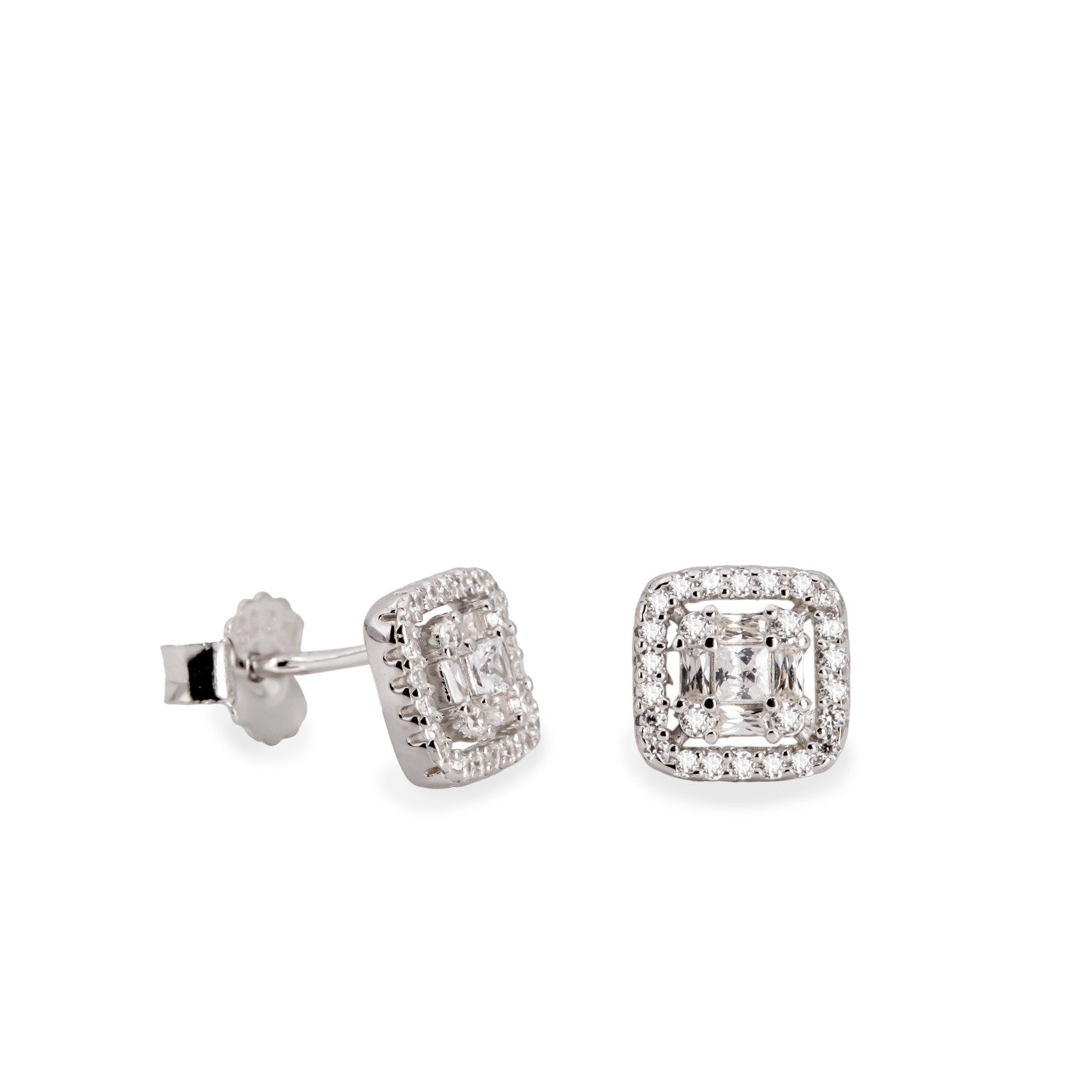 boucles d'oreilles petits avec zircons LINEARGENT