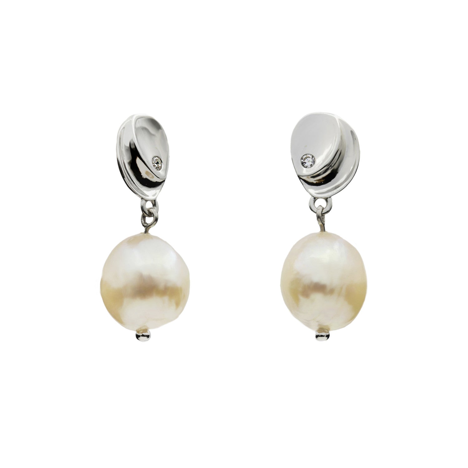 Pendientes perlas naturales diseño elegante-LINEARGENT