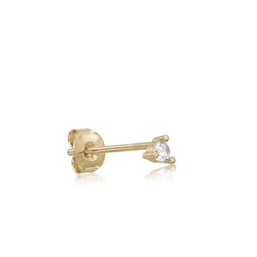 Piercing de plata con cuerpo de circonita