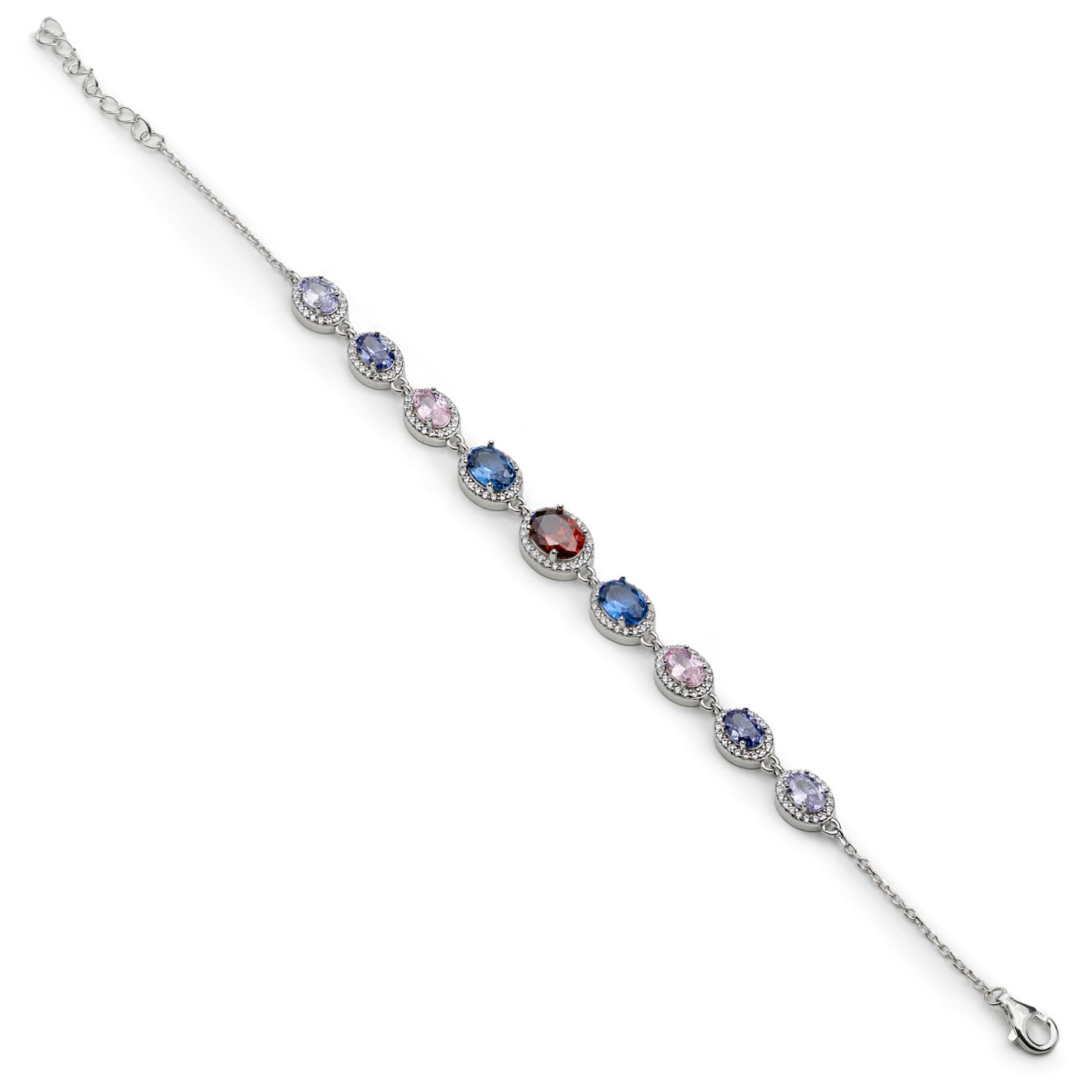 Pulsera con piedras de colores en tonos vibrantes-LINEARGENT