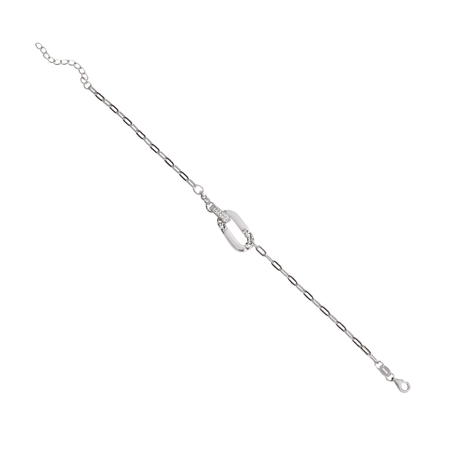 bracelet central argent avec LINEARGENT