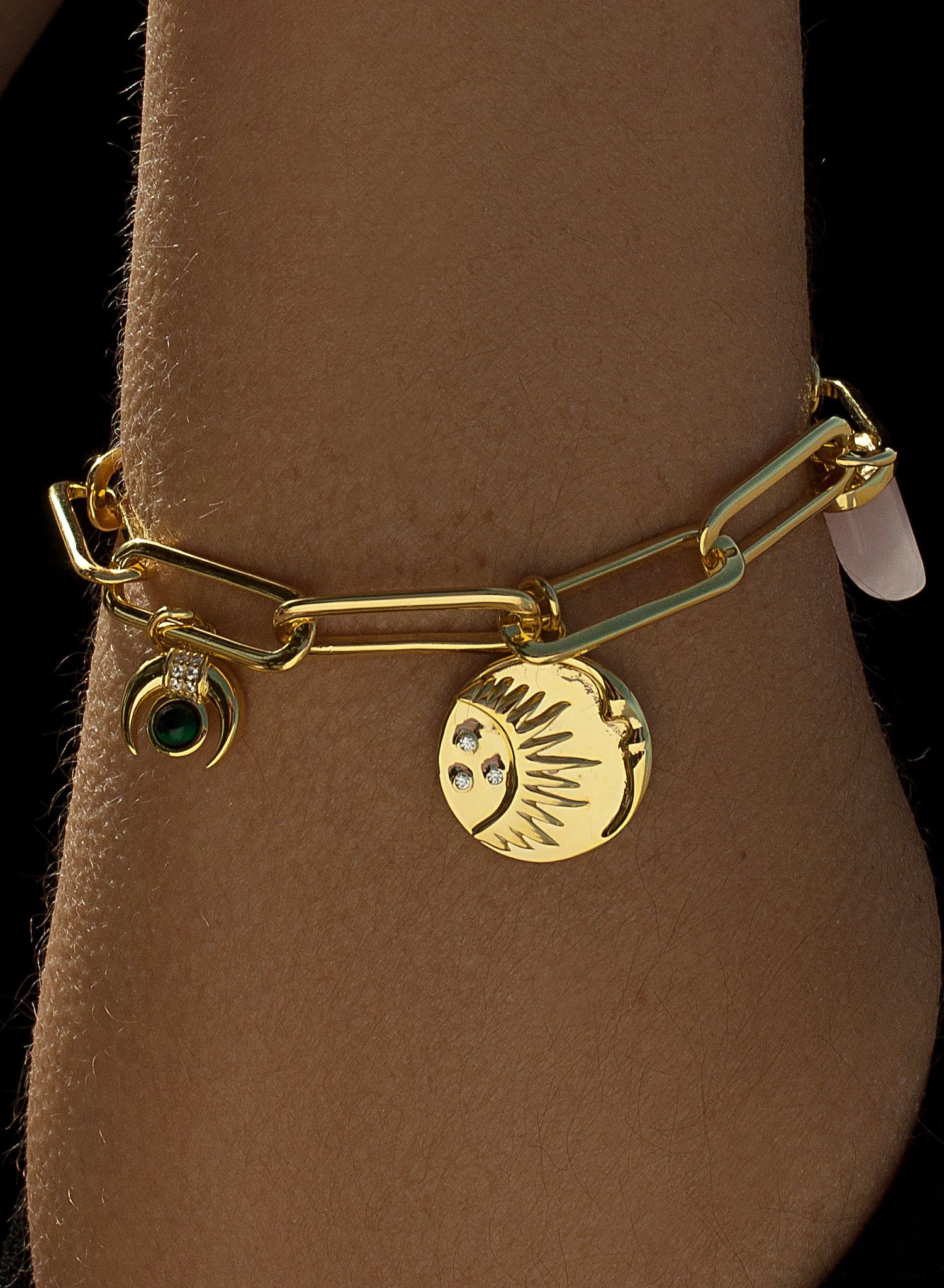 Pulseras con colgantes de plata diseño medalla-LINEARGENT