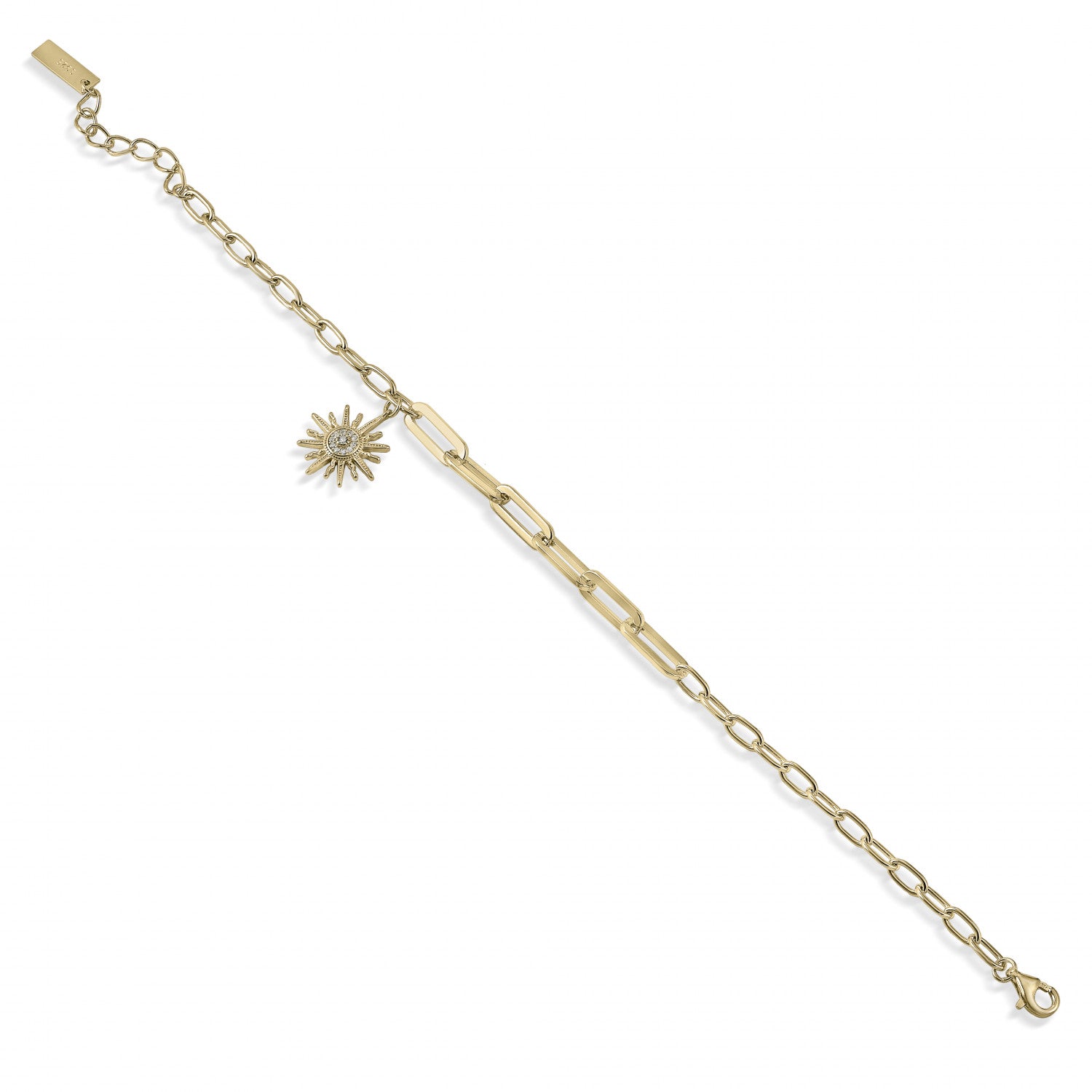 Pulseras con colgantes motivo de sol con eslabones-LINEARGENT