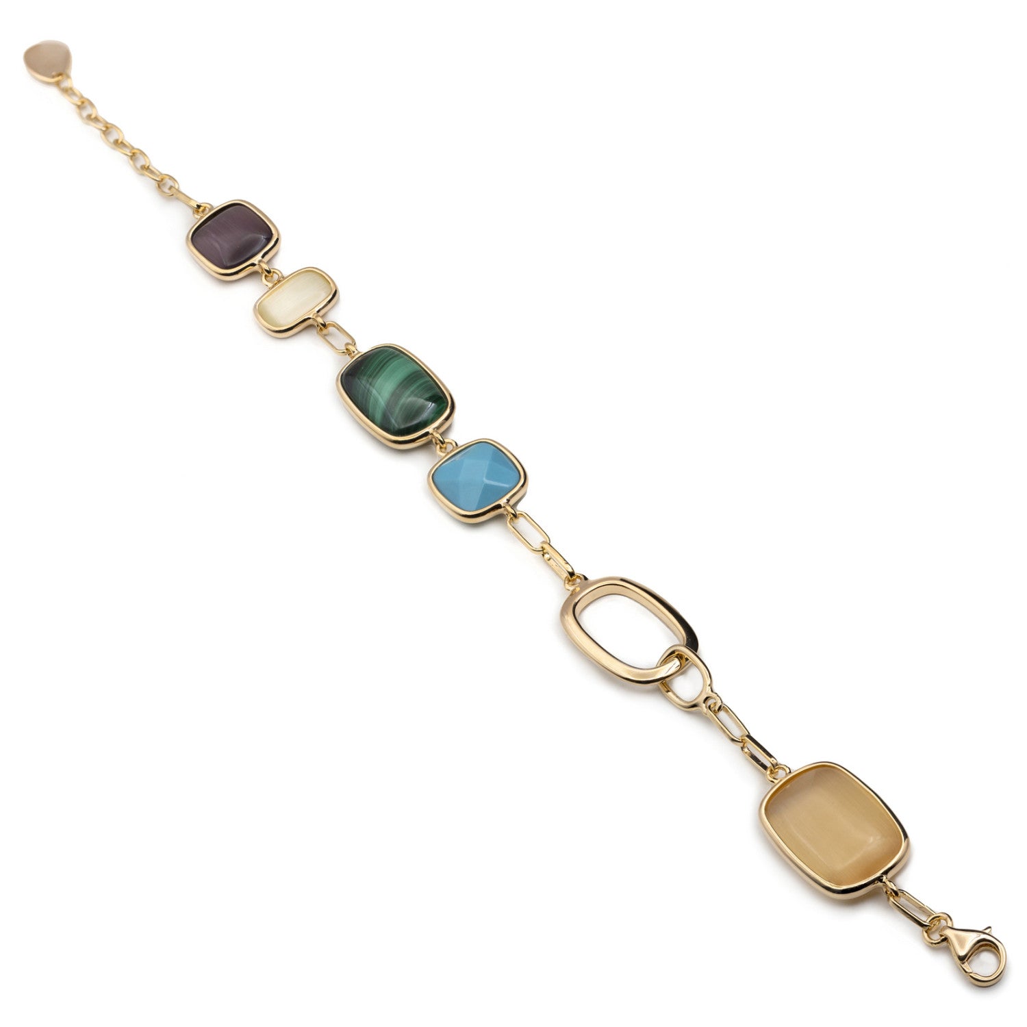 Pulseras con piedras diseño en tonos otoñales-LINEARGENT