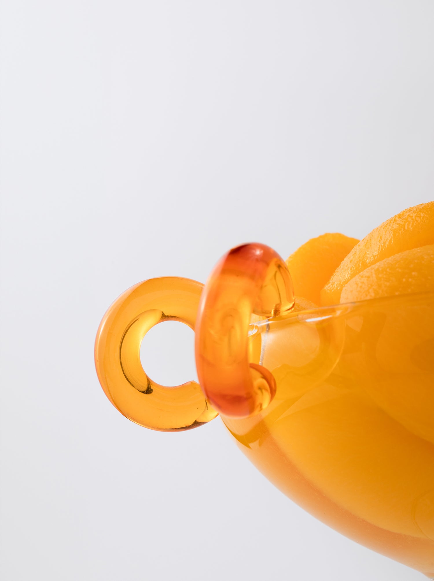 Original hoop earrings in orange tones