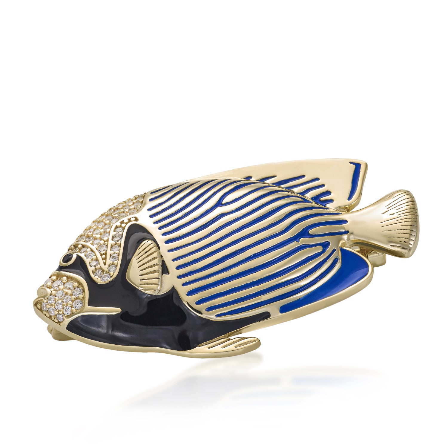 Broche · Broche de plata con baño dorado diseño pez