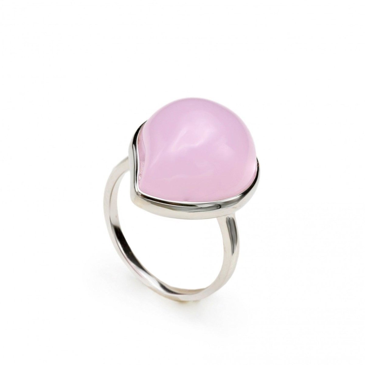 Anillos con piedras con motivo en forma de lágrima en rosa-LINEARGENT