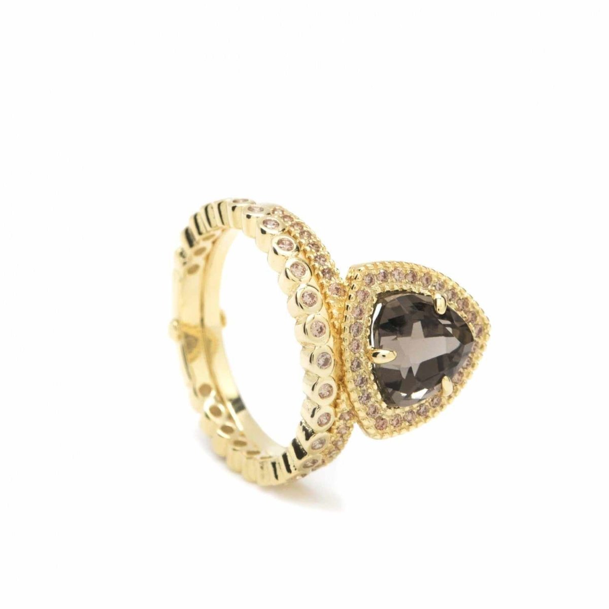 Anillos con piedras diseño original y circonitas-LINEARGENT