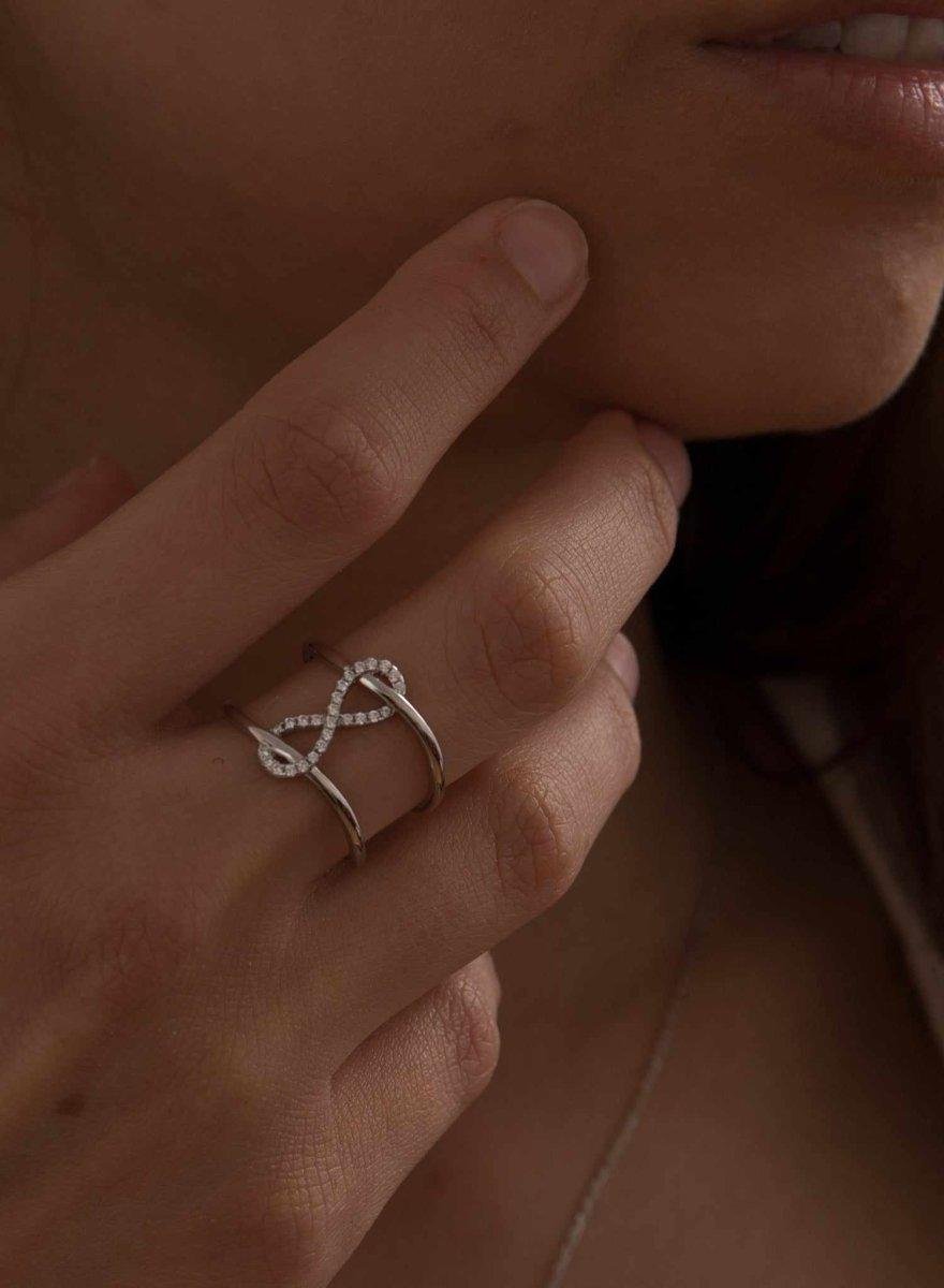 Anillos finos diseño motivo de infinito-LINEARGENT