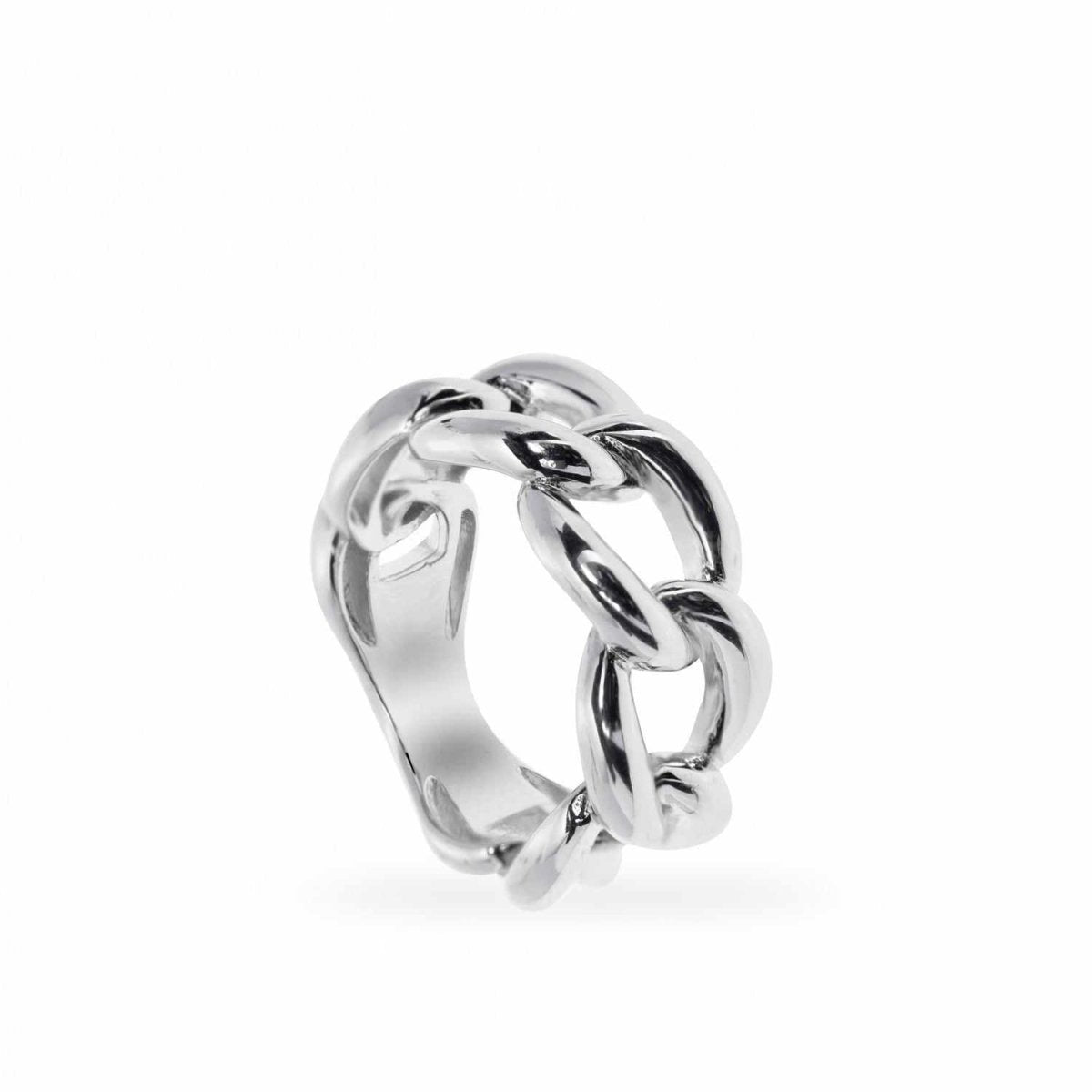 Anillos grandes con eslabones anchos y redondos-LINEARGENT