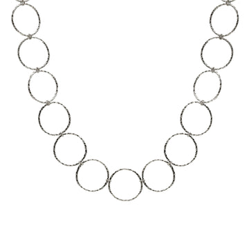 Choker de plata con diseño aros estilo boho