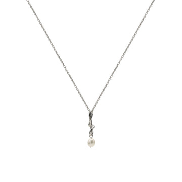 Colgante perlas de plata diseño geométrico