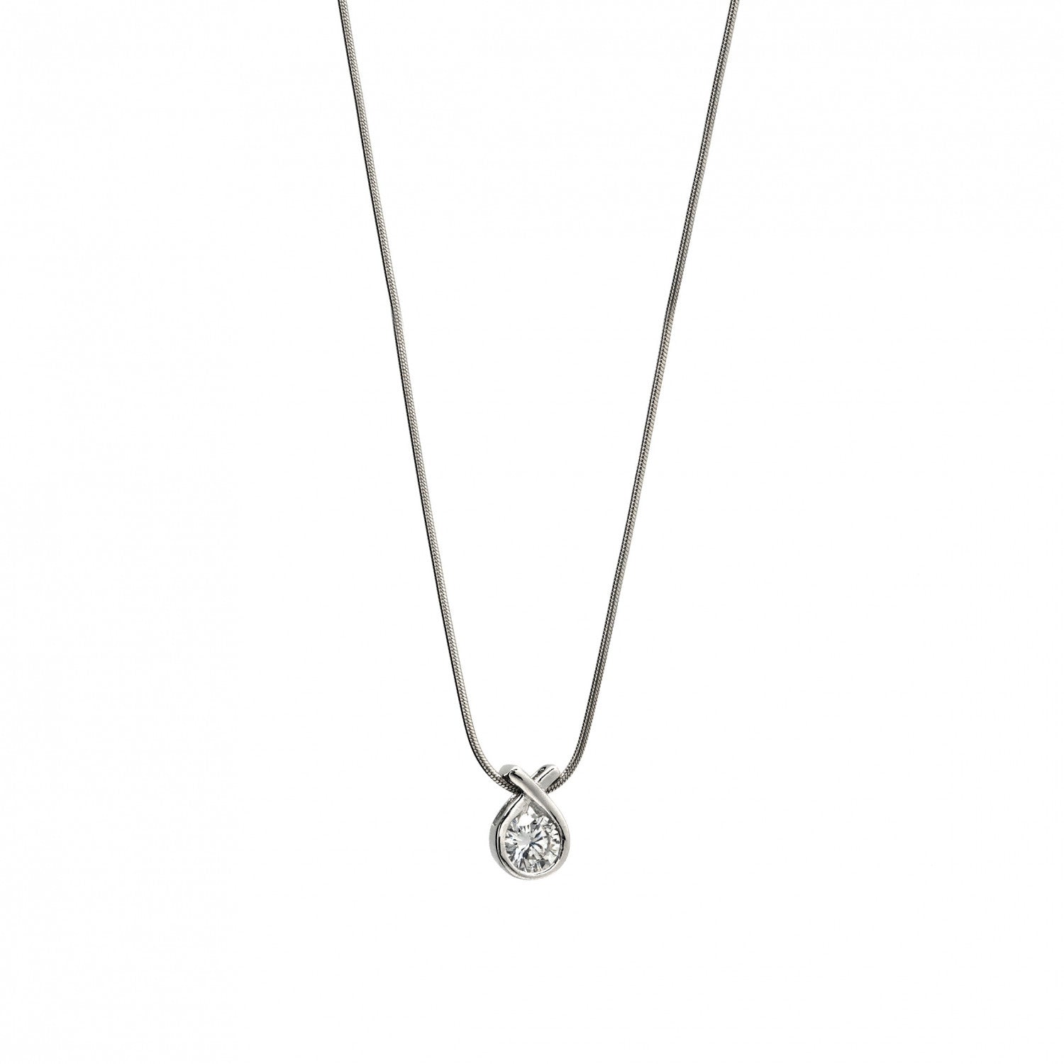 Colgantes pequeños de plata diseño cruzado-LINEARGENT