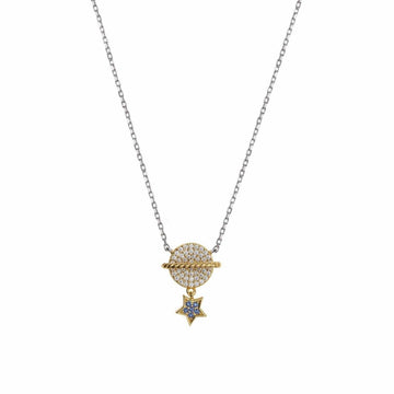 Colgantes pequeños de plata mini charm planeta