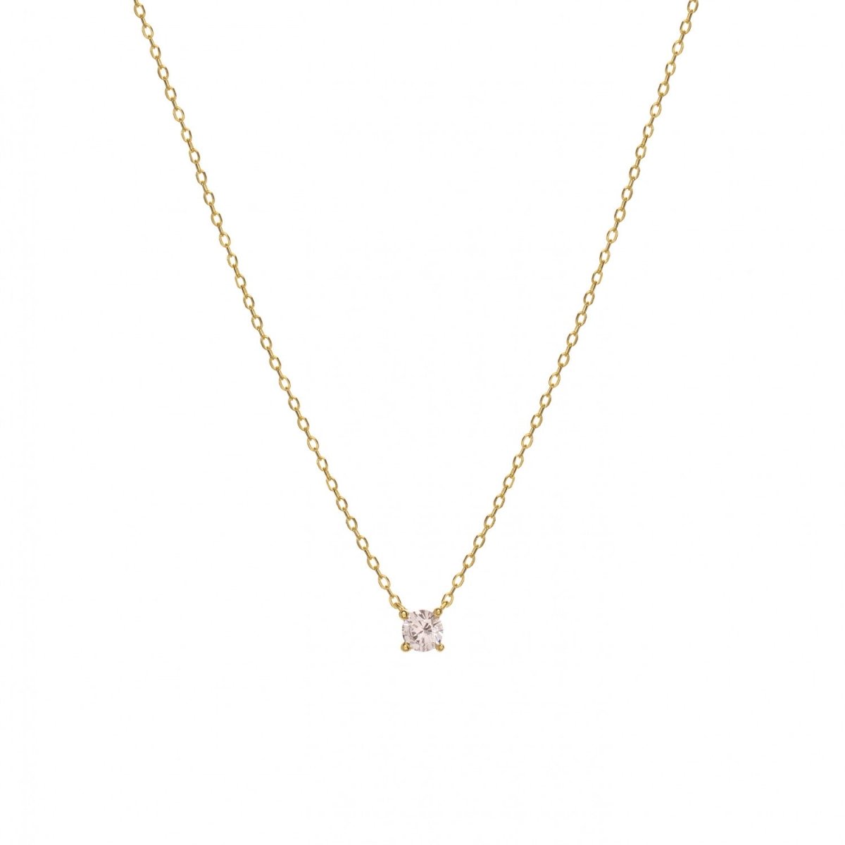 Colgantes pequeños diseño de chatón bañado en oro-LINEARGENT