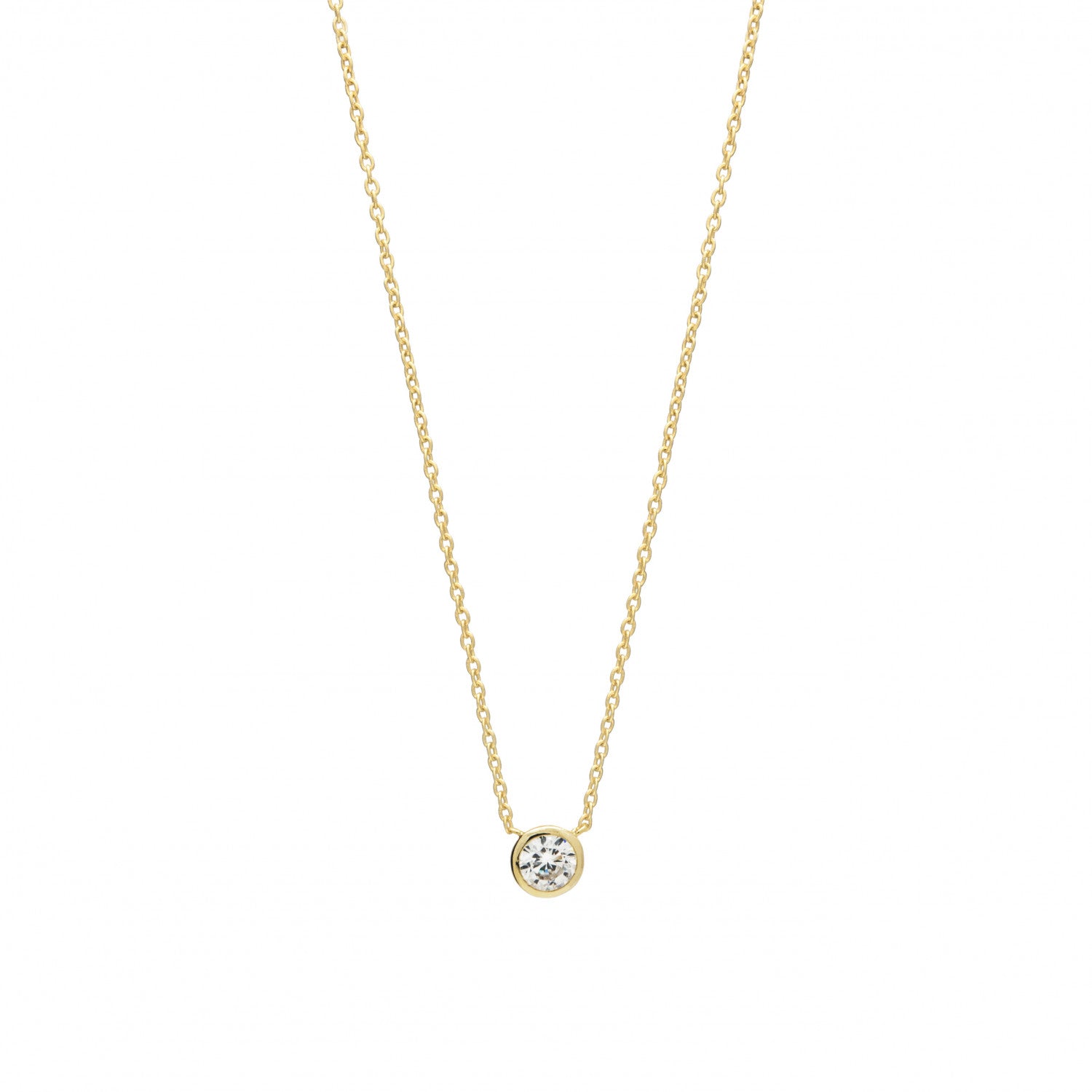 Colgantes pequeños diseño de chatón central dorado-LINEARGENT