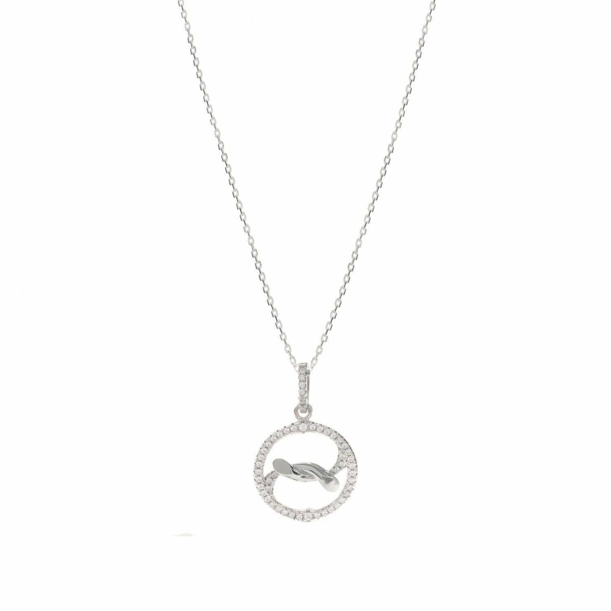 Colgantes plata originales motivo circular con nudo-LINEARGENT