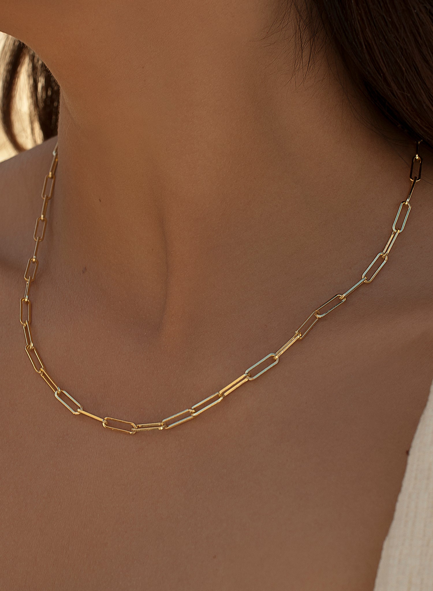 Collar cadena diseño de eslabones rectangulares-LINEARGENT