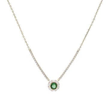 Collares con colgantes motivo central de gema con esmalte