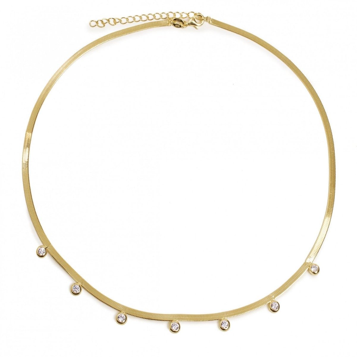 Collares con colgantes plata baño en oro snake-LINEARGENT