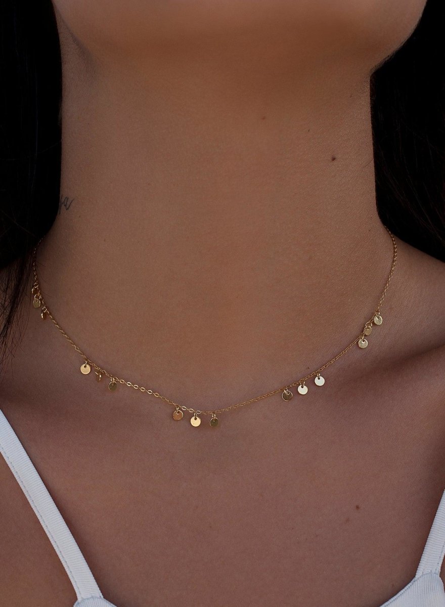 Collares con colgantes plata triple circulo-LINEARGENT