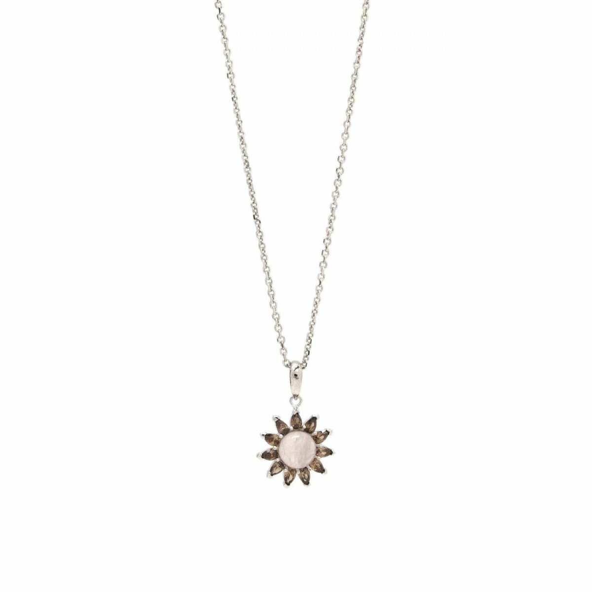 colliers avec pierres en argent design solar tonalité LINEARGENT