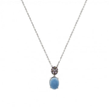 Collares con piedras en tono navyblue y circonitas de colores