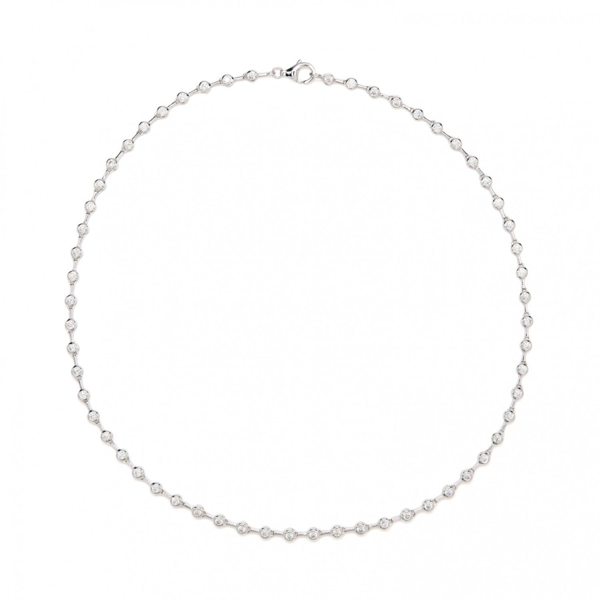 necklaces party short with zirconias SmallLINEARGENT